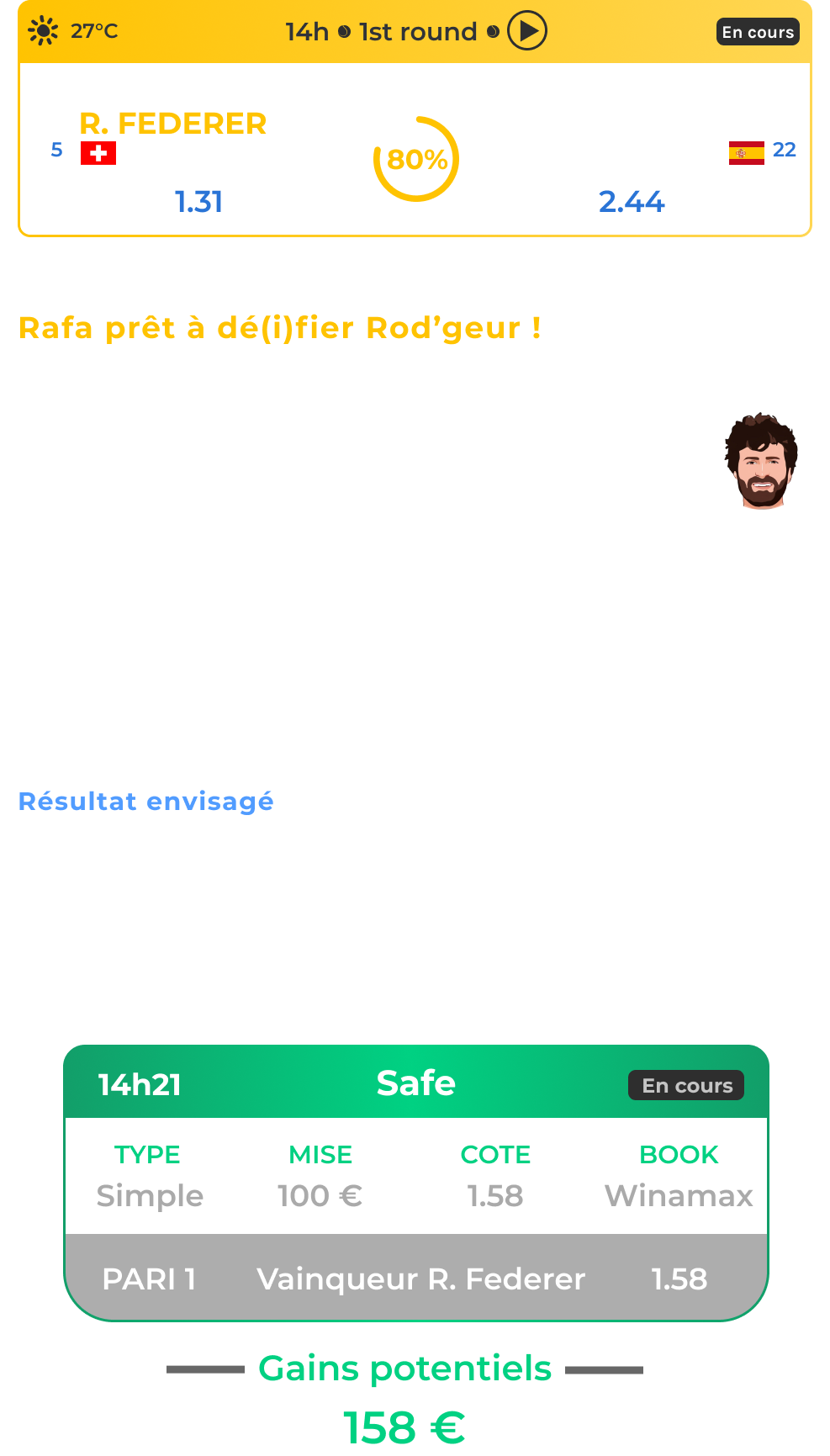 Légende pronostics